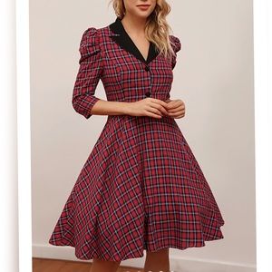 Super cute plaid dress! Medium. Unworn.